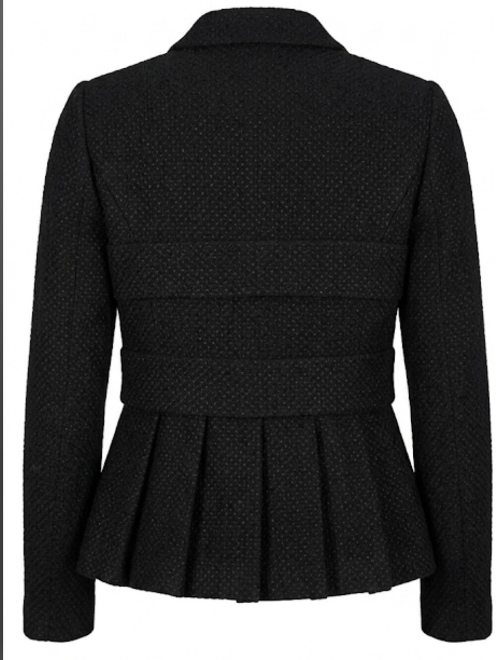 Tibi New York Black Textured Wool Blend Jacket Blazer Coat Size 4 - Picture 2 of 11
